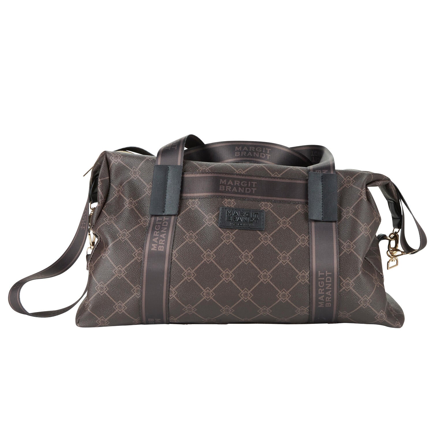 Rejsetaske med hank - brun